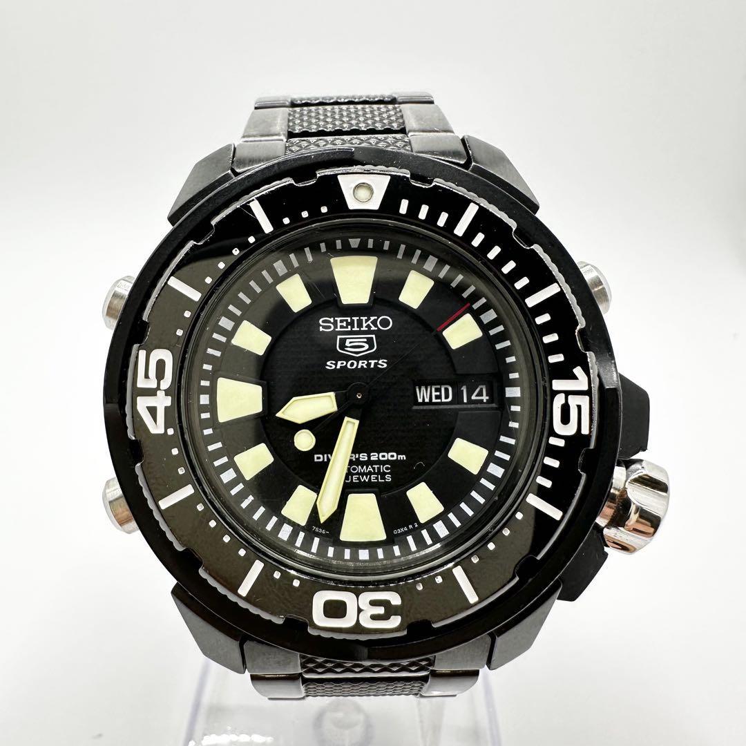 値引 7S36-02S0 セイコー SPORTS SEIKO5 SCUBA 動作品 メンズ 腕時計