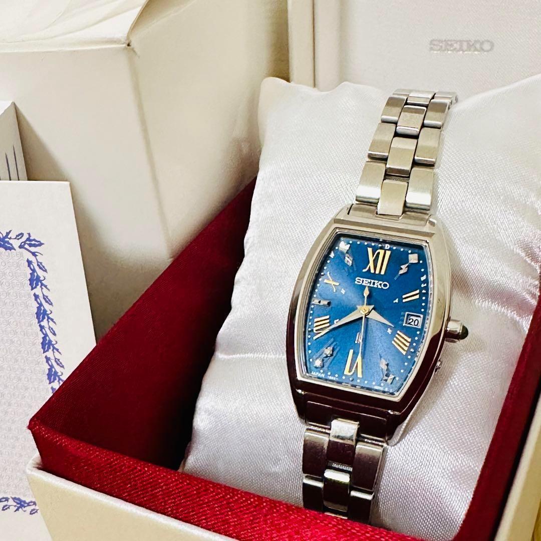 選ぶなら ルキア セイコー LUKIA 新品 SEIKO 1B32-0AA0 ブルー文字盤