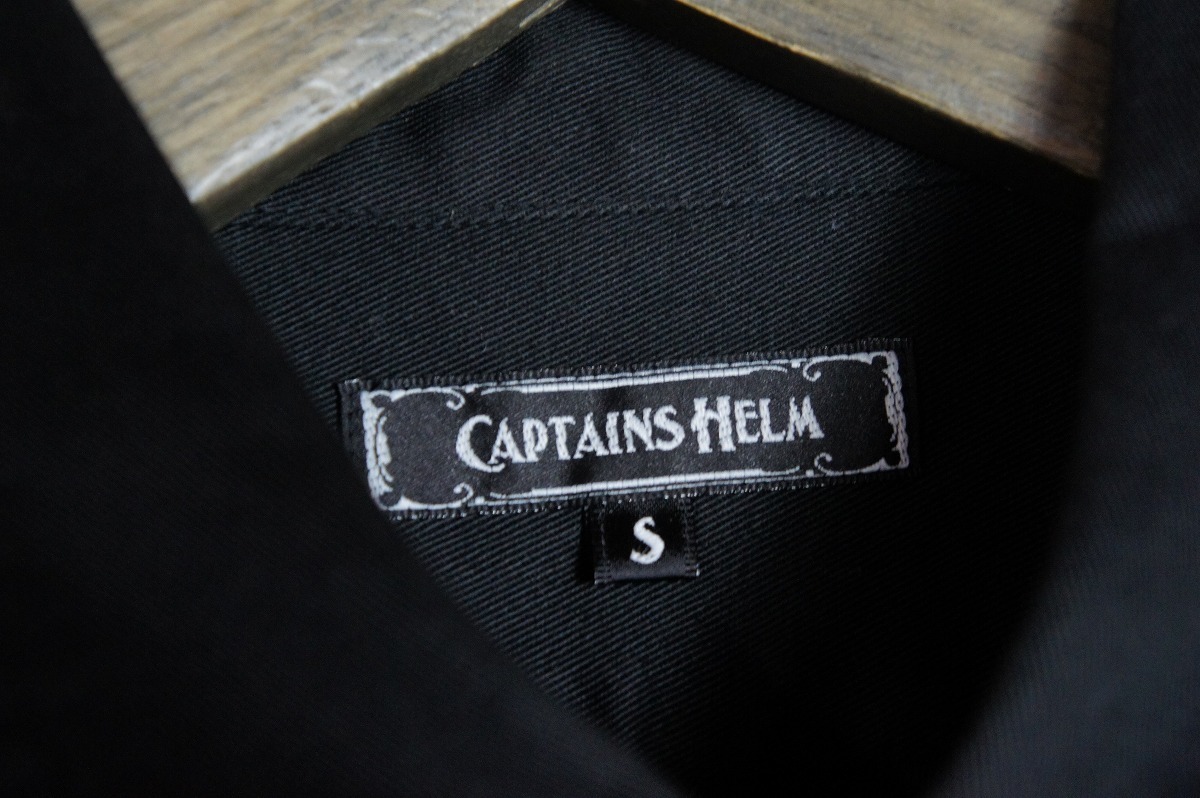 CAPTAINS HELM キャプテンズヘルム コットン バックプリント シャツ ジャケット ブラック黒506N_画像5