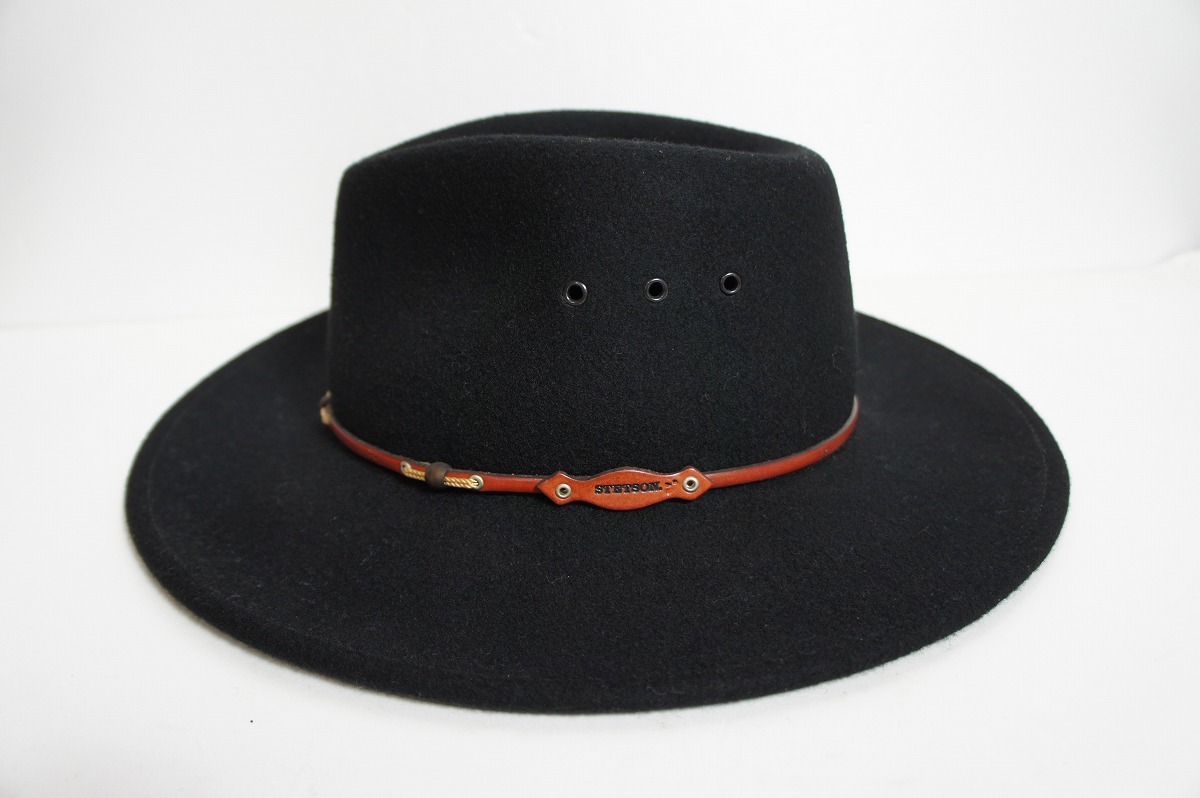 美品 Stetsonステットソン Wildwood Acorn Crushable Wool Felt Hat クラッシャブル ハット 帽子 黒1030N_画像3