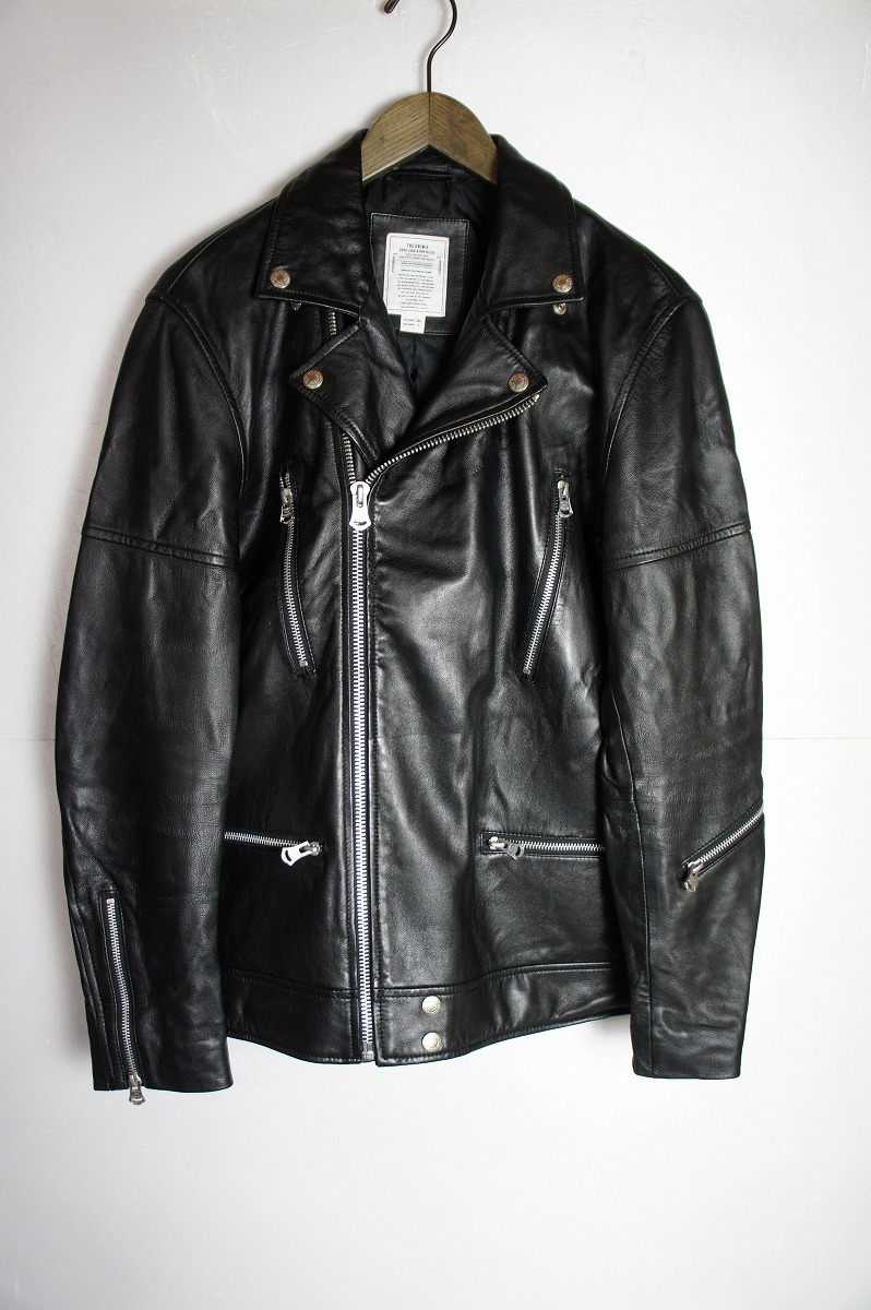 21AW CRIMIE クライミー W RIDERS LAMB LEATHER JACKET ラム レザー ダブル ライダース ジャケット XL黒811M_画像1