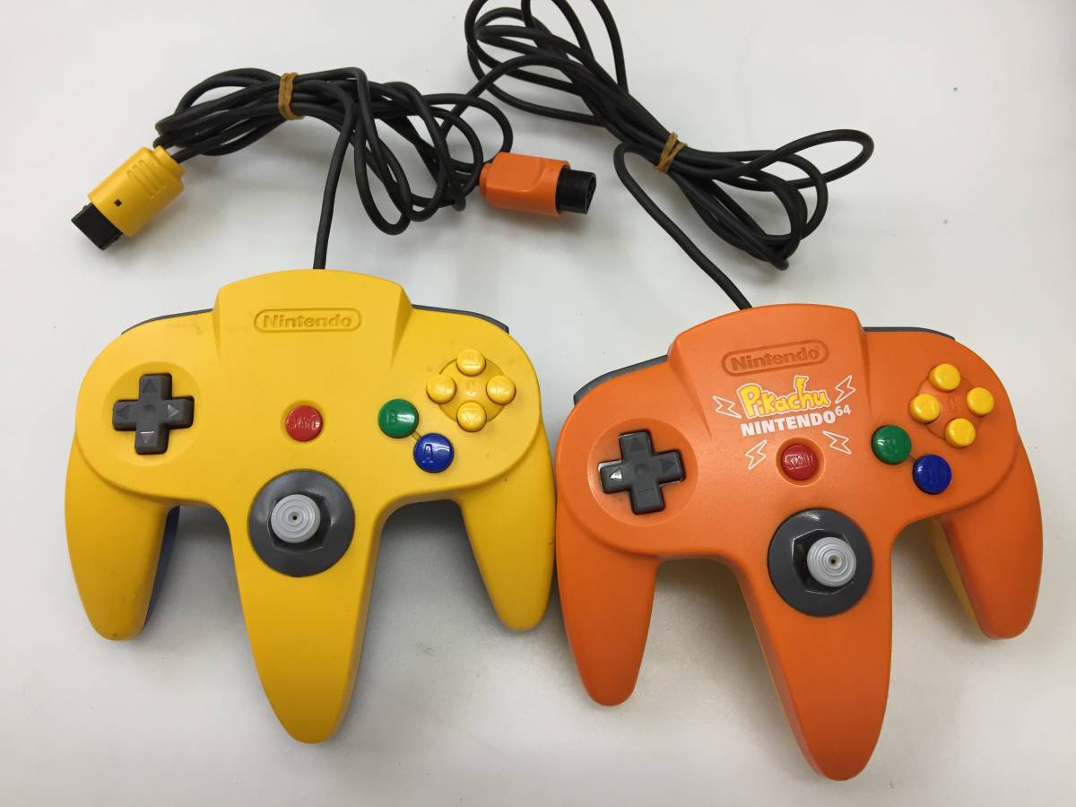 人気No.1】 NINTENDO NINTENDO64 コントローラー NUS-005 2個 中古品B