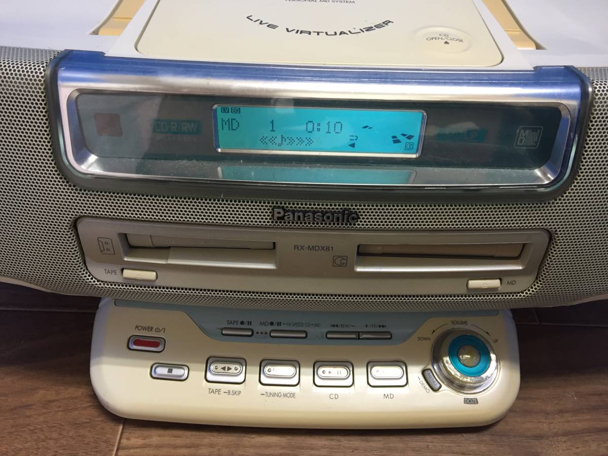  Panasonic MD radio-cassette personal MD system RX-MDX81 secondhand goods B-9470