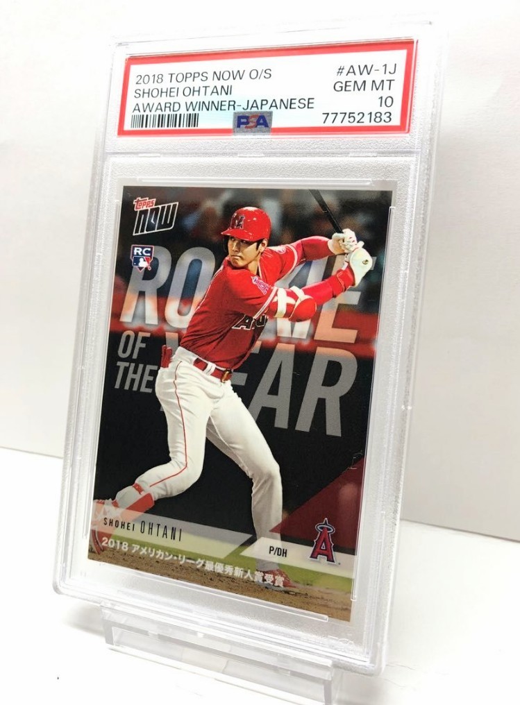 美品【PSA 鑑定済】大谷翔平 2018 TOPPS NOW 新人賞 新人王-