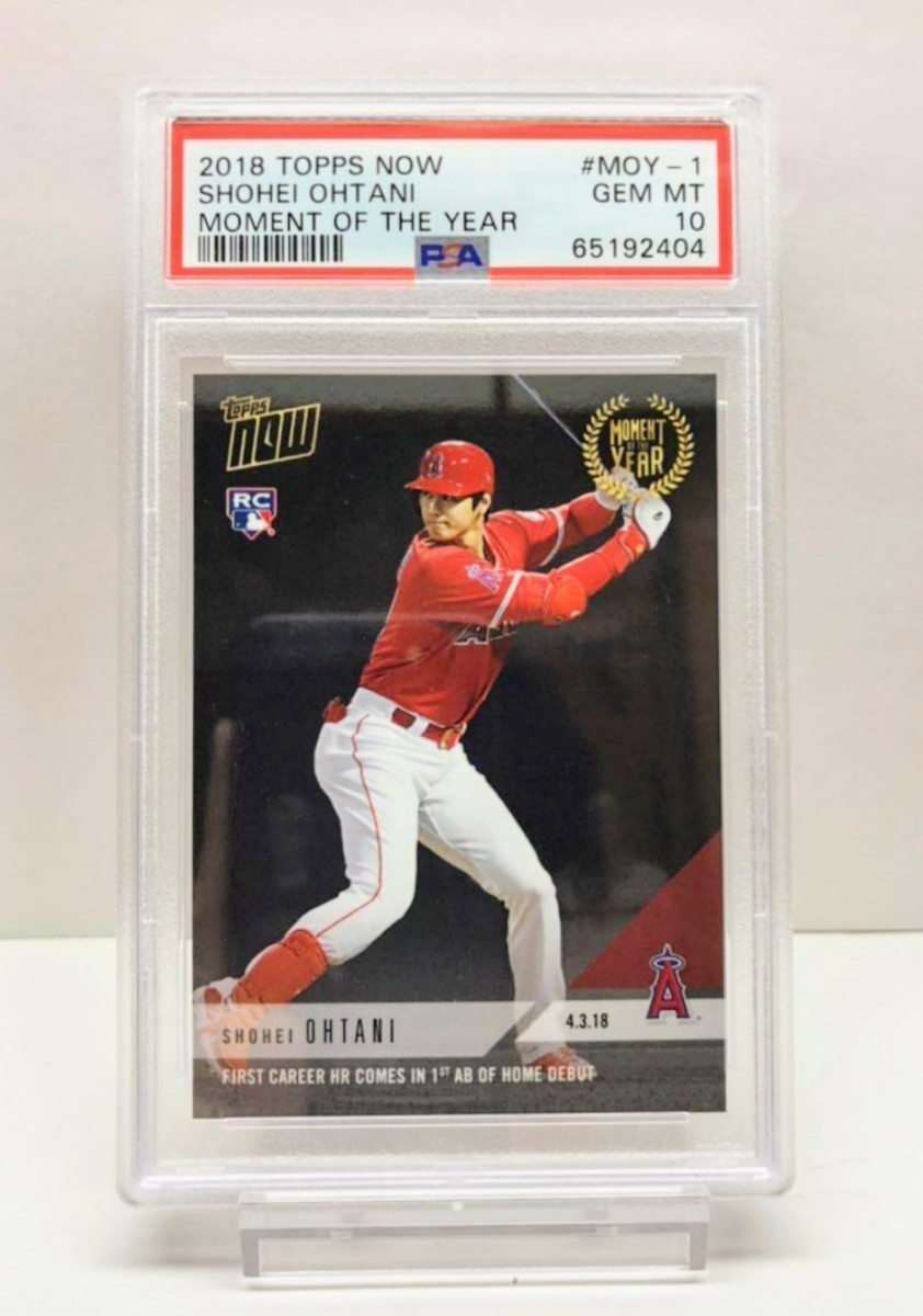 大谷翔平 TOPPS NOW 初ヒットPSA鑑定 GEM MINTルーキーカード-