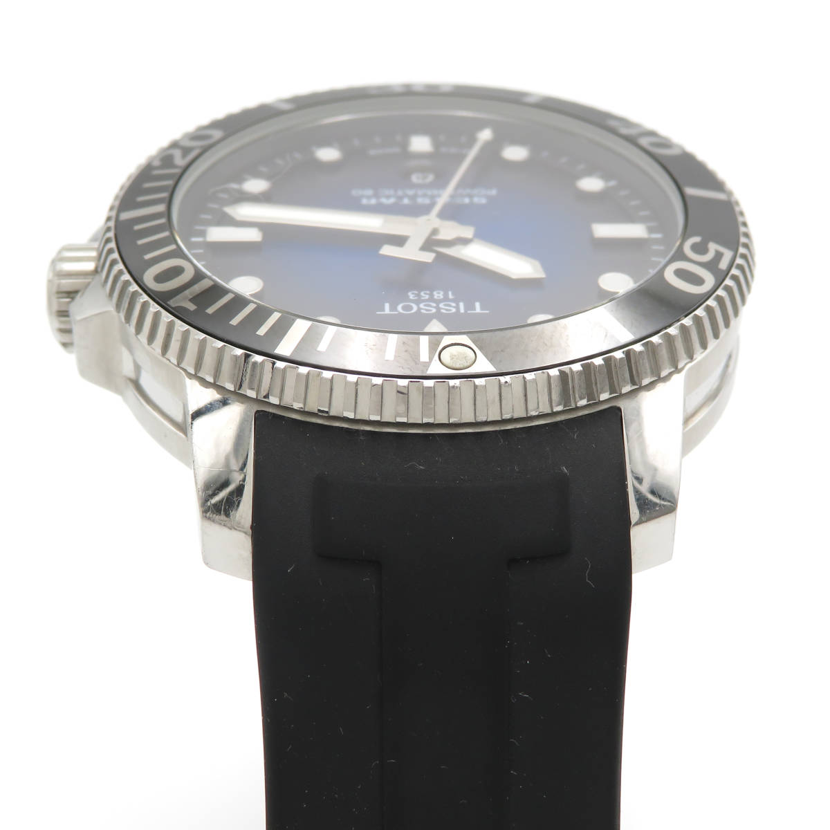 1円■TISSOT■ティソ■SEASTAR■シースター1000■T120407A■メンズ腕時計■ブルーグラデーション■自動巻き■回転ベゼル■裏スケ■中古■_画像6