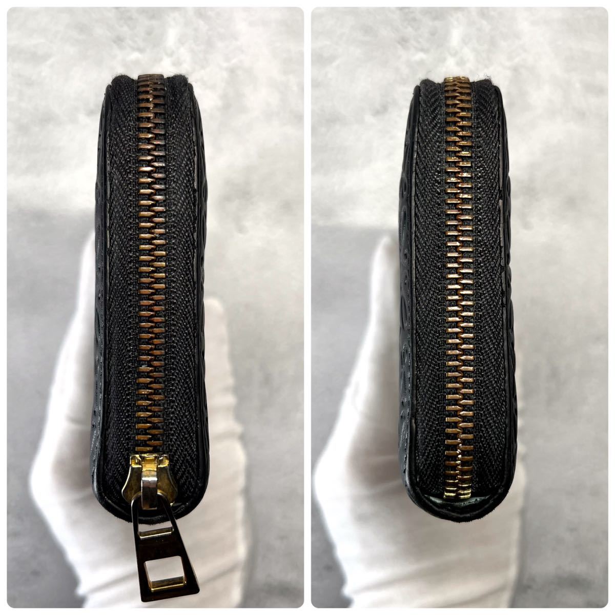 美品】ロエベ LOEWE リピート アナグラム 長財布 ラウンド 美品】ロエベ LOEWE リピート アナグラム 長財布 ラウンド