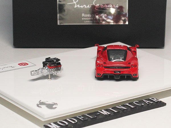 ▲超希少！Engine Edition！世界限定299台！DM 1/64 フェラーリ Ferrari エンツォ Enzo 赤 2002 新品 Resin Model_画像3