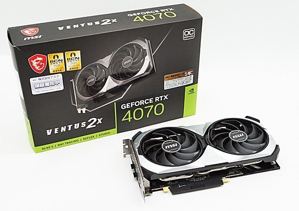◇美品【msi エムエスアイ】GEFORCE RTX4070 VENTUS 2X 12G OC