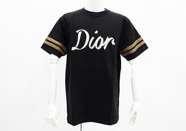 ◇【Dior HOMME ディオール オム】フットボールロゴ刺繍 半袖Tシャツ