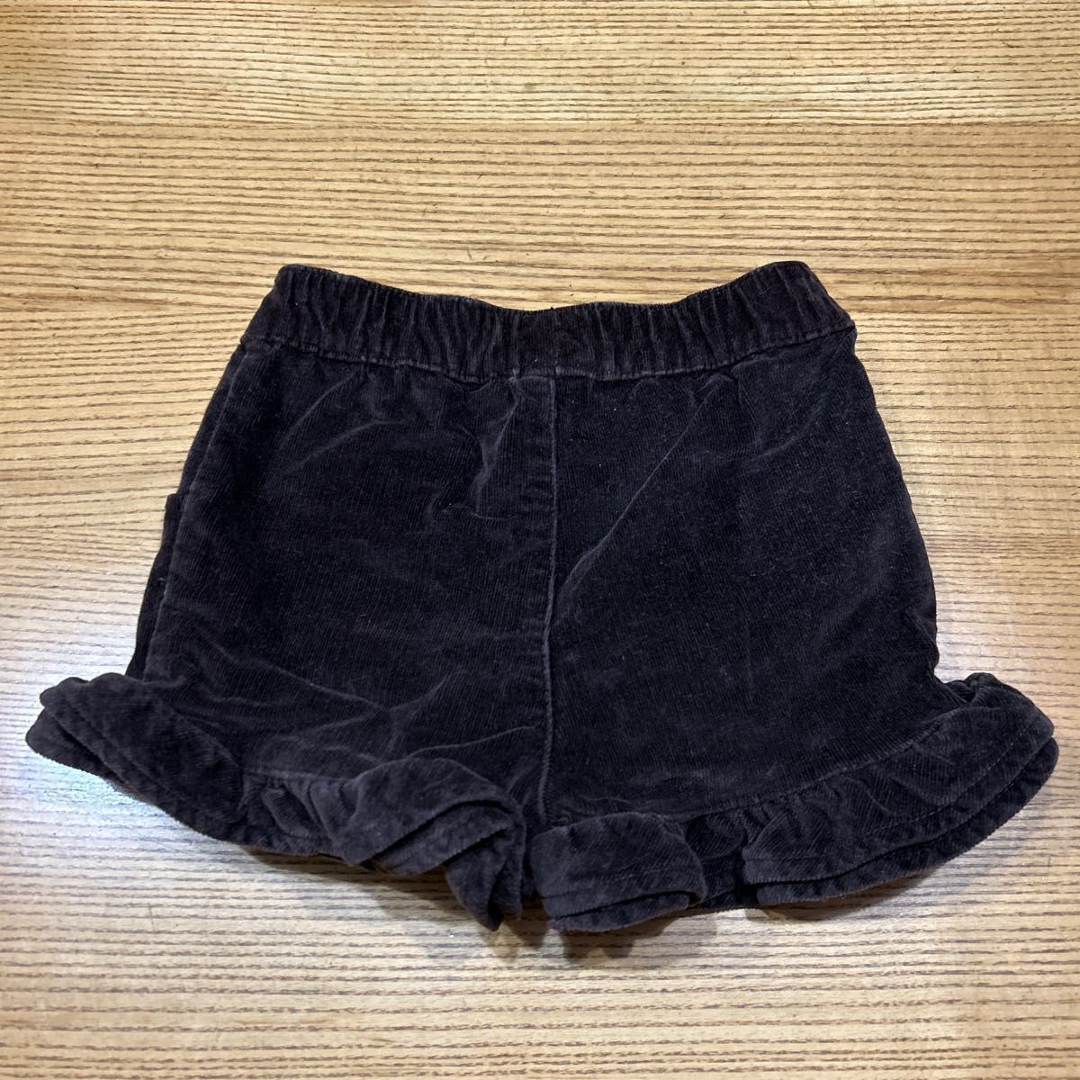 【baby GAP】(USED)裾フリル ブラウン コーデュロイショートパンツ 95cm