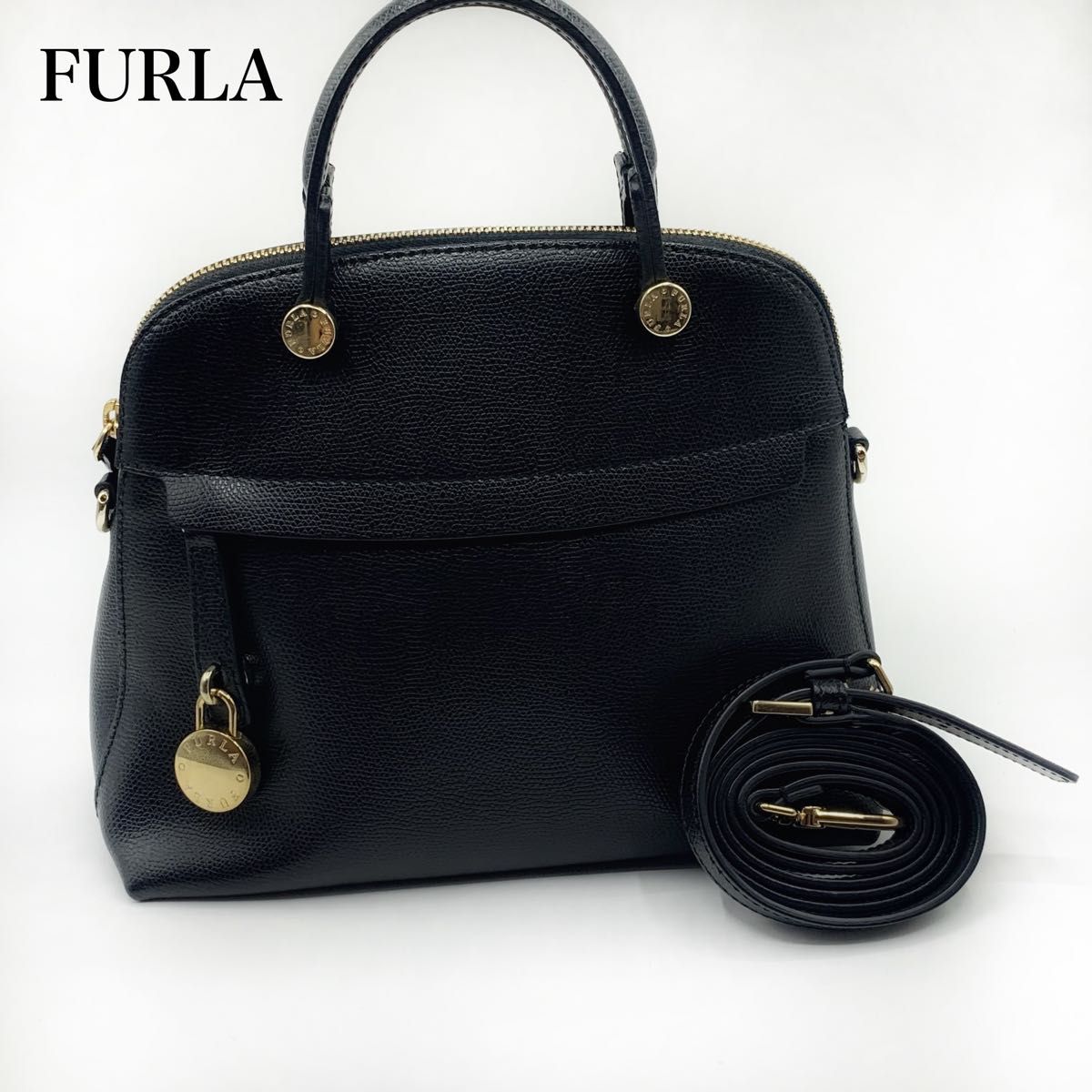 極美品！FURLA フルラ　パイパーS 2wayハンドバッグ　ショルダーバッグ