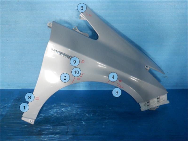 トヨタ 純正 プリウス 《 ZVW30 》 右フェンダー 53801-47050 P10700-23021770_画像2