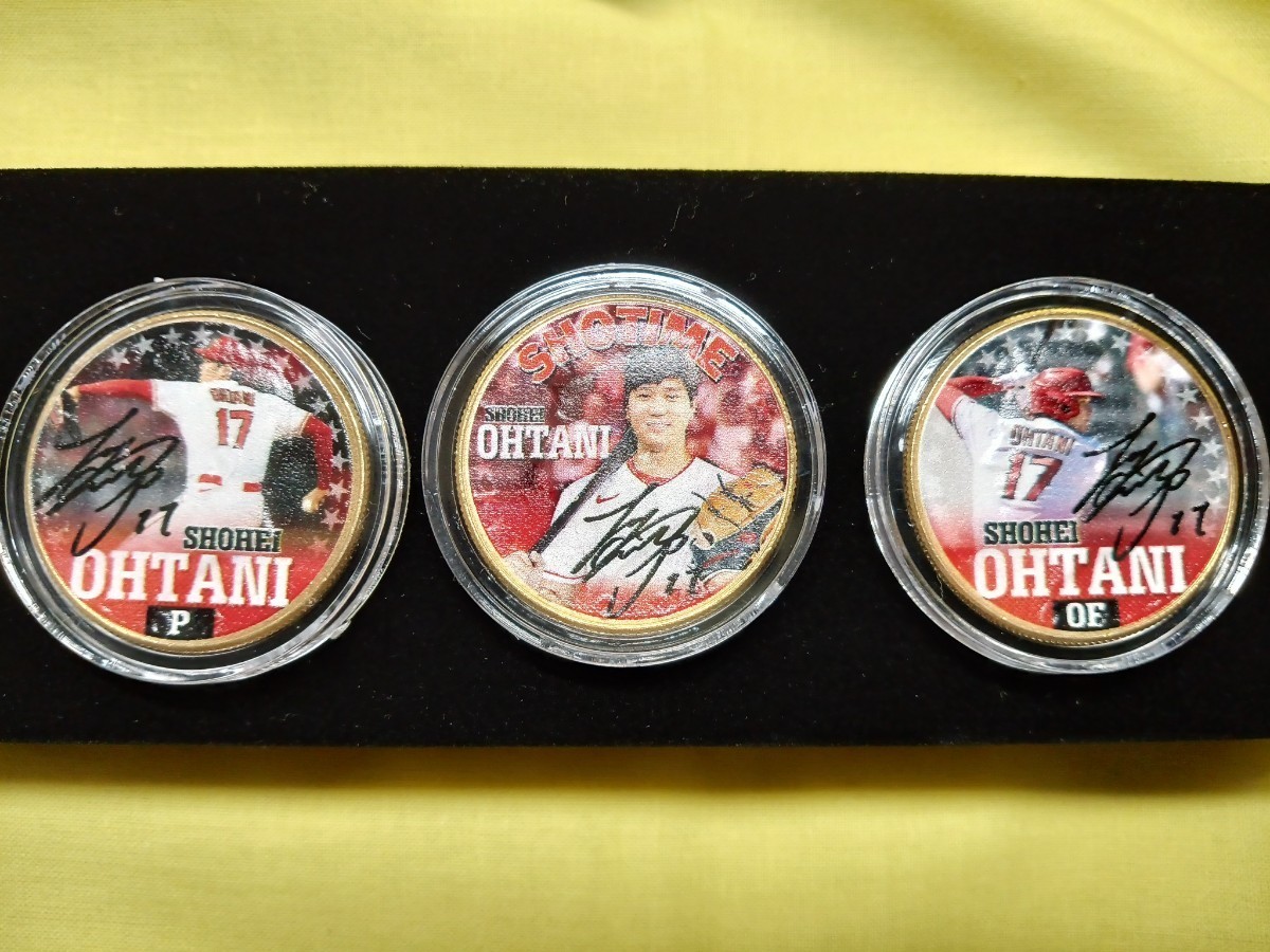 大谷翔平　本物米ドル　1/2ドルコインSHOHEI OHTANI Shotime MLB Officially Licensed 24K Gold Plated Half Dollar 3 Coin Set in Case_画像9