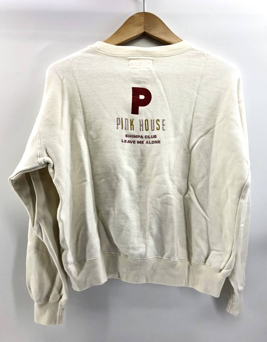 PINK HOUSE　ピンクハウス　トレーナー　スエット　コットン100％　P0104UAL 03　古着　アイボリー_画像2