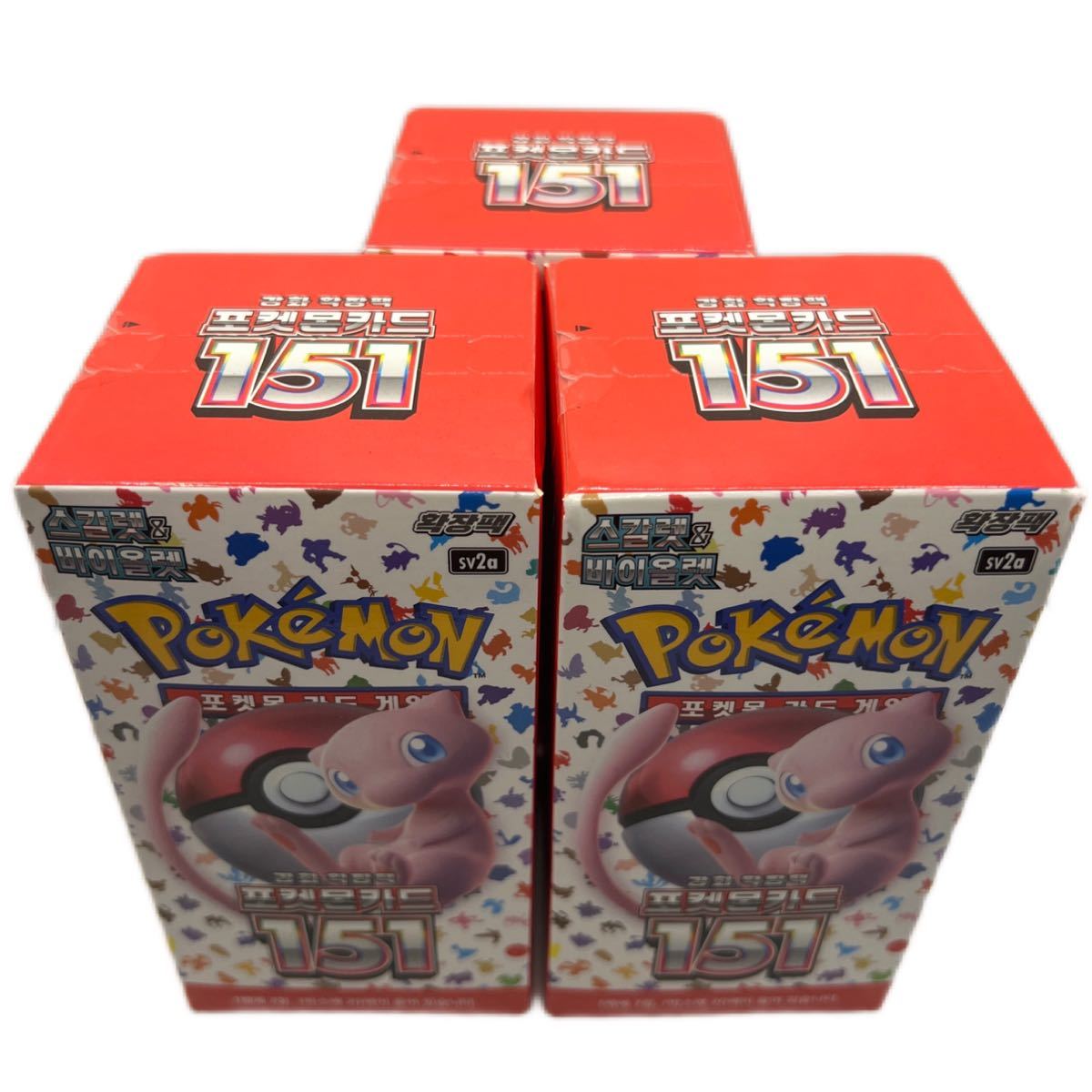 新品未開封 ポケモンカード151 韓国版 BOX 3箱 ポケモンカードゲーム 海外版