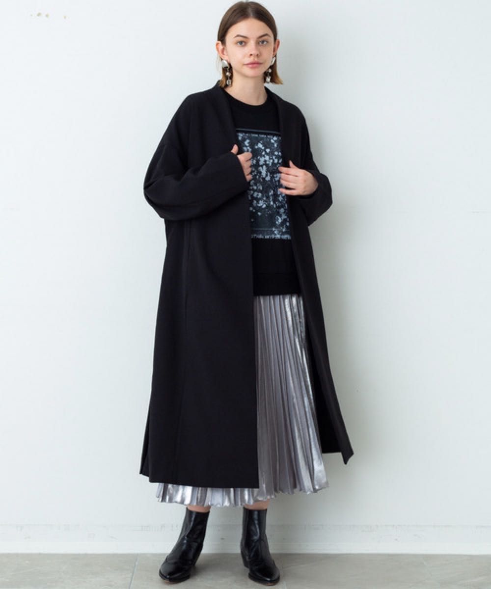 UN3D BACK PLEATS CT バックプリーツコート ターコイズブルー UN3D BACK PLEATS CT バックプリーツコート ターコイズブルー