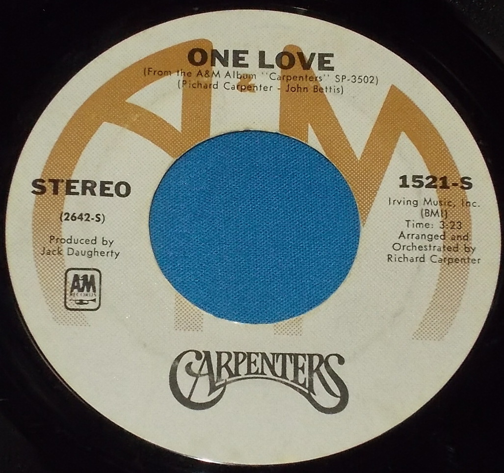 ☆7inch EP★US盤●CARPENTERS/カーペンターズ「I Won't Last A Day Without You/愛は夢の中に」70s名曲!●_画像3