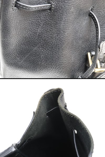 2310-2 Polo Ralph Lauren rucksack POLO RALPH LAUREN leather made black lady's 