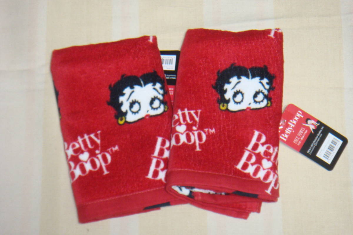 †即決†ベティちゃんフェイスタオル２枚セット新品BettyBoop④_画像1