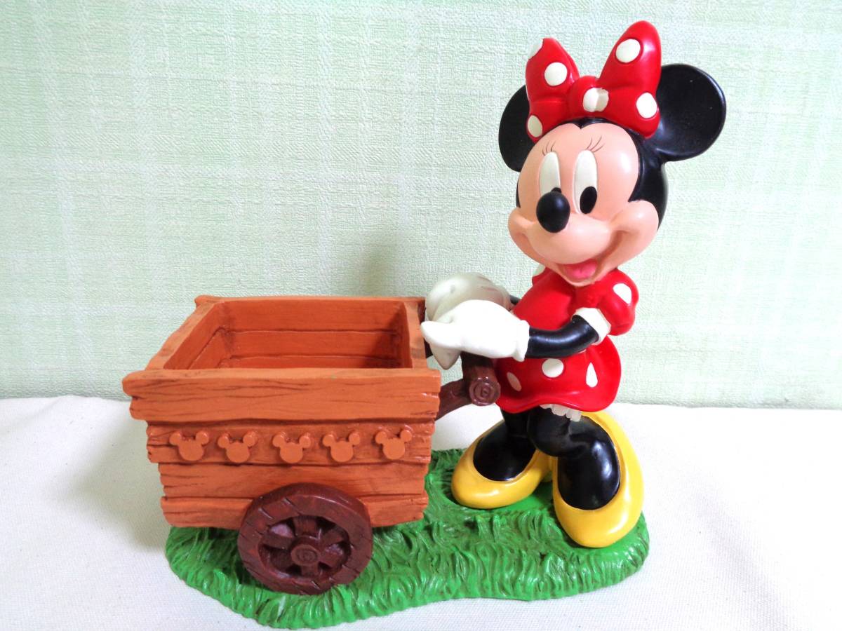 †即決†ディズニーガーデニング植木鉢陶器新品Disneyミニーマウス小物入れ_画像1