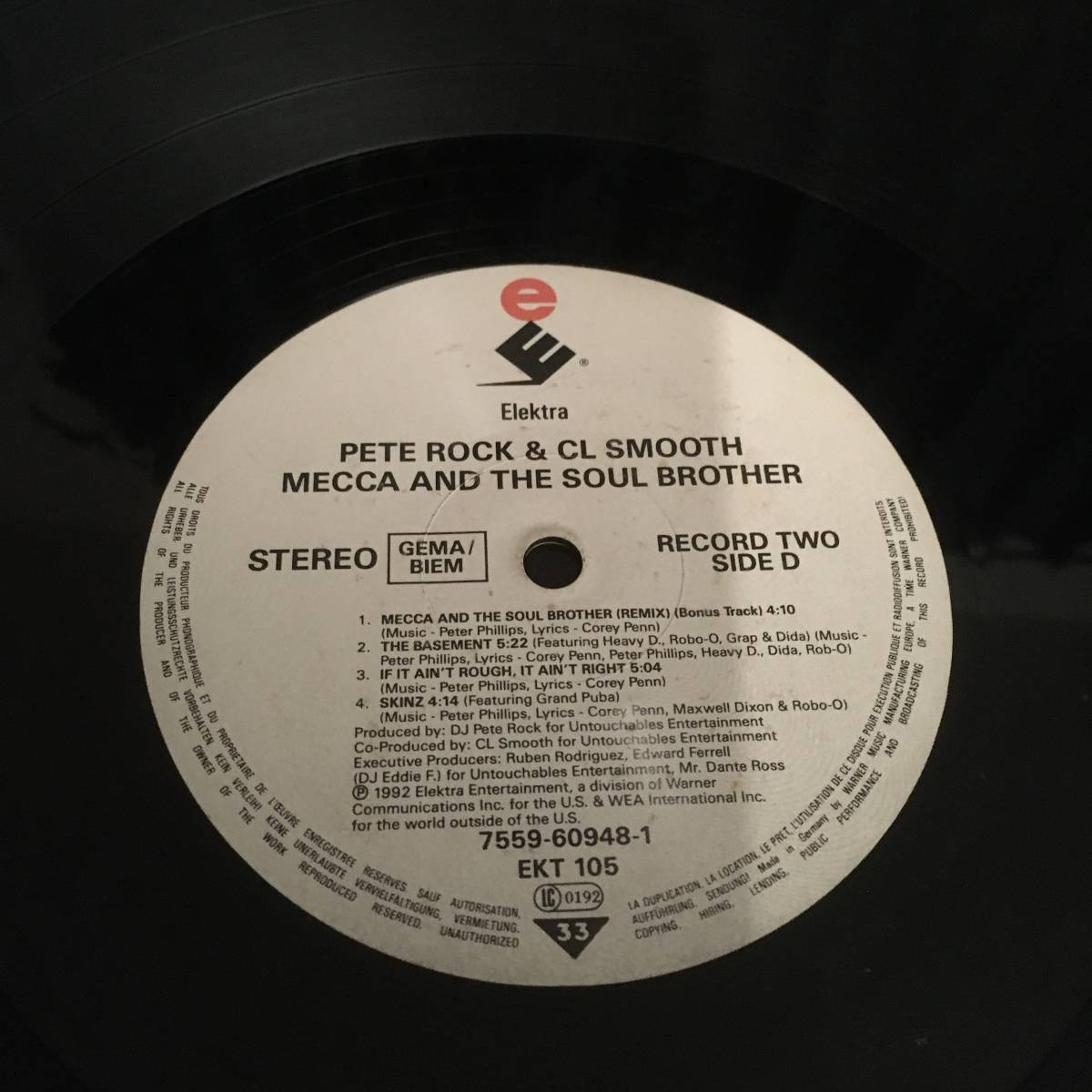 original 名盤2LP★PETE ROCK & C.L.SMOOTH / Mecca And The Soul Brother / ドイツ盤_画像7
