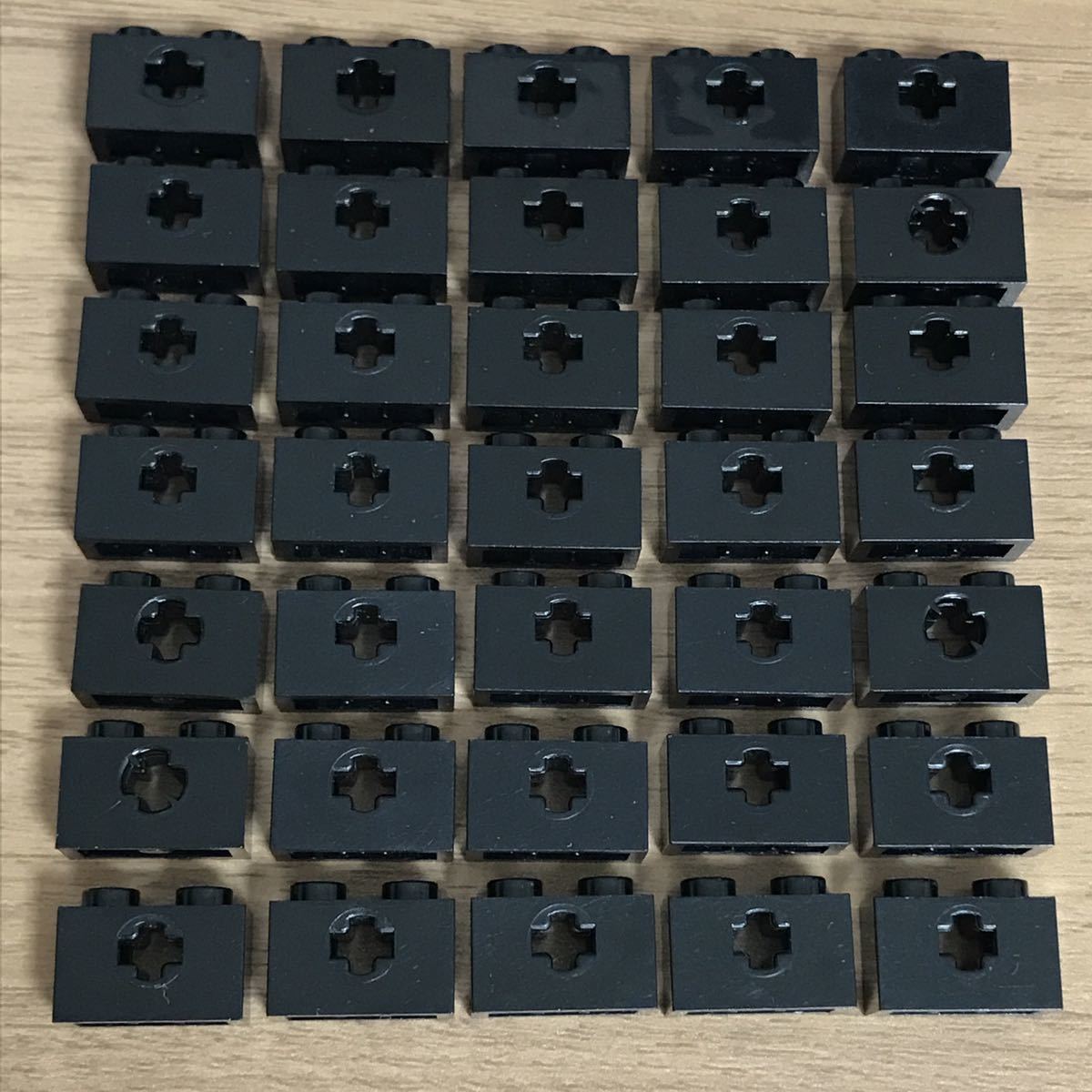 LEGO レゴ ブロック テクニック 十字穴 ビーム 1×2 / ブラック 黒_画像1