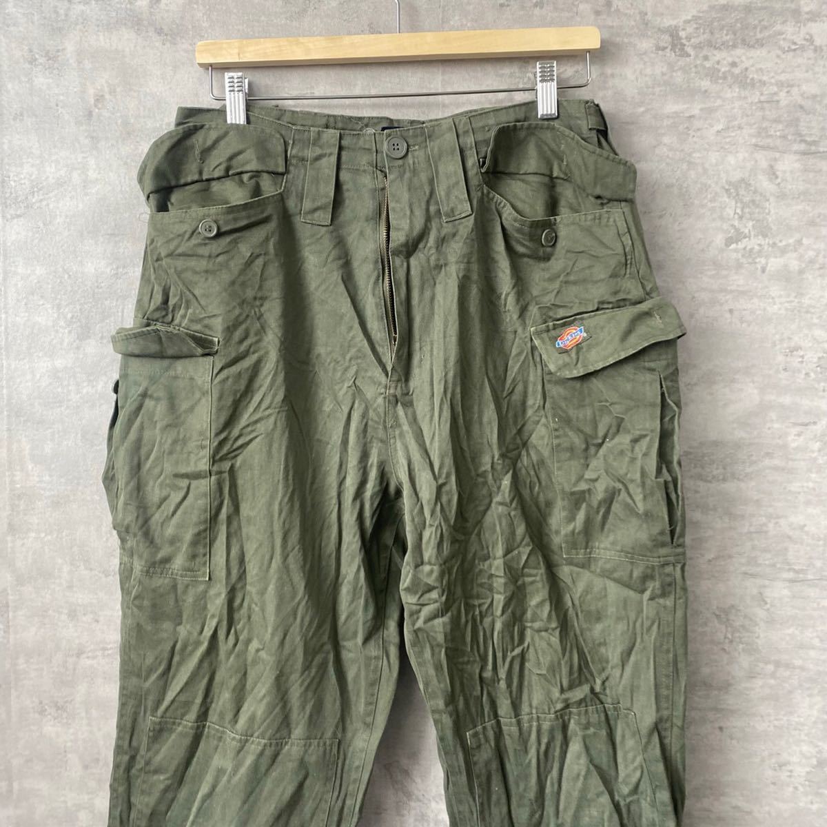 Dickies カーキ カーゴパンツ ワークパンツ 34 実寸30in USA 海外輸入 古着 S220711-N816_画像3