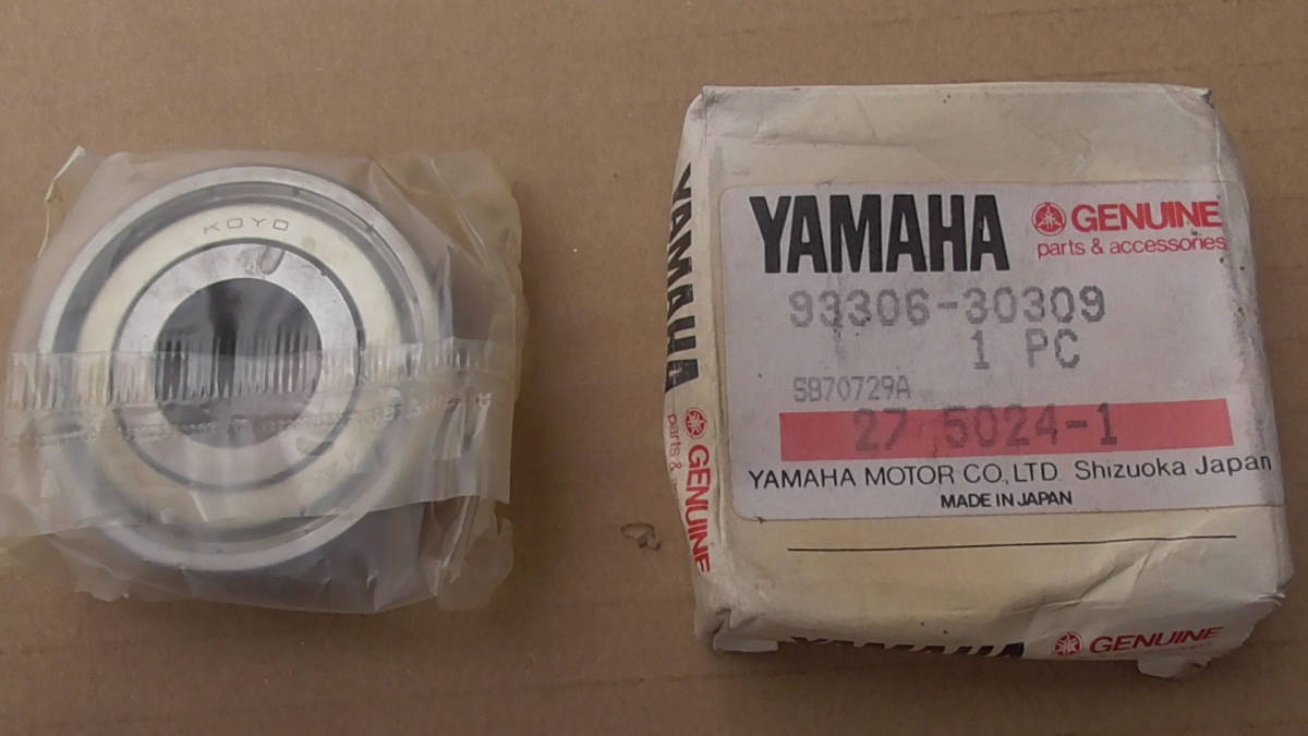 送料着払 YAMAHA SR400 1JR? ドラム フロントホイール ベアリング 93306-30309 在庫有 ハブベアリング _画像4