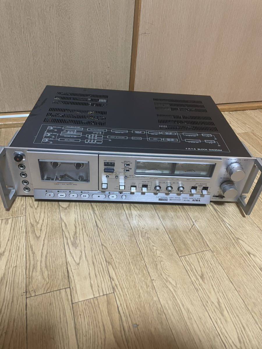AIWA AD-F80 カセットデッキ カセットプレーヤー 通電確認済み アイワ