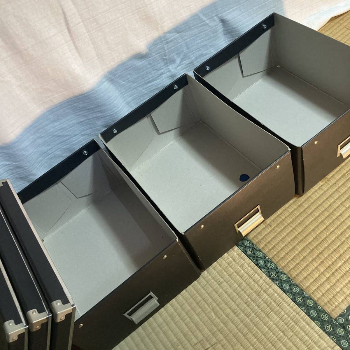 [１円〜]3個セット＊IKEA イケア KASSETT ブラック 黒 収納ボックス インテリア ペーパーオーガナイズ 北欧 シンプル 箱 紙 無印 フタ付き_画像7
