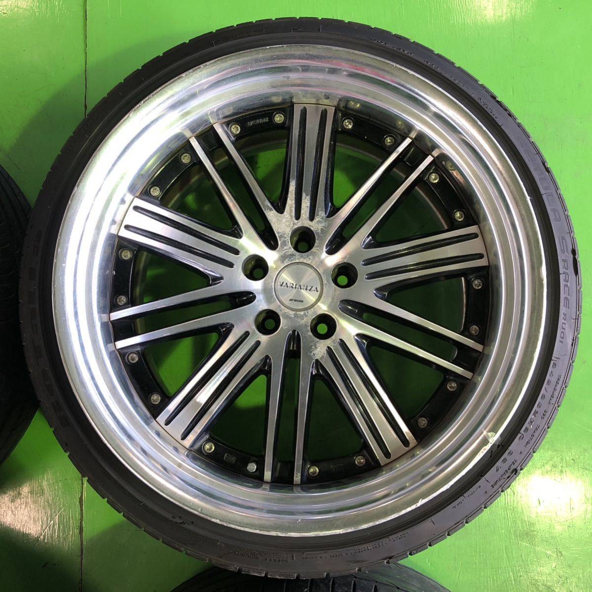 NT261 中古 WORK VARIANZA ワーク ヴァリアンツァ VRF-SR ホイール 20×9.5J +44 20×10.5J +34 PCD 114.3 タイヤ 235/35R20 245/35R20 4本_画像3