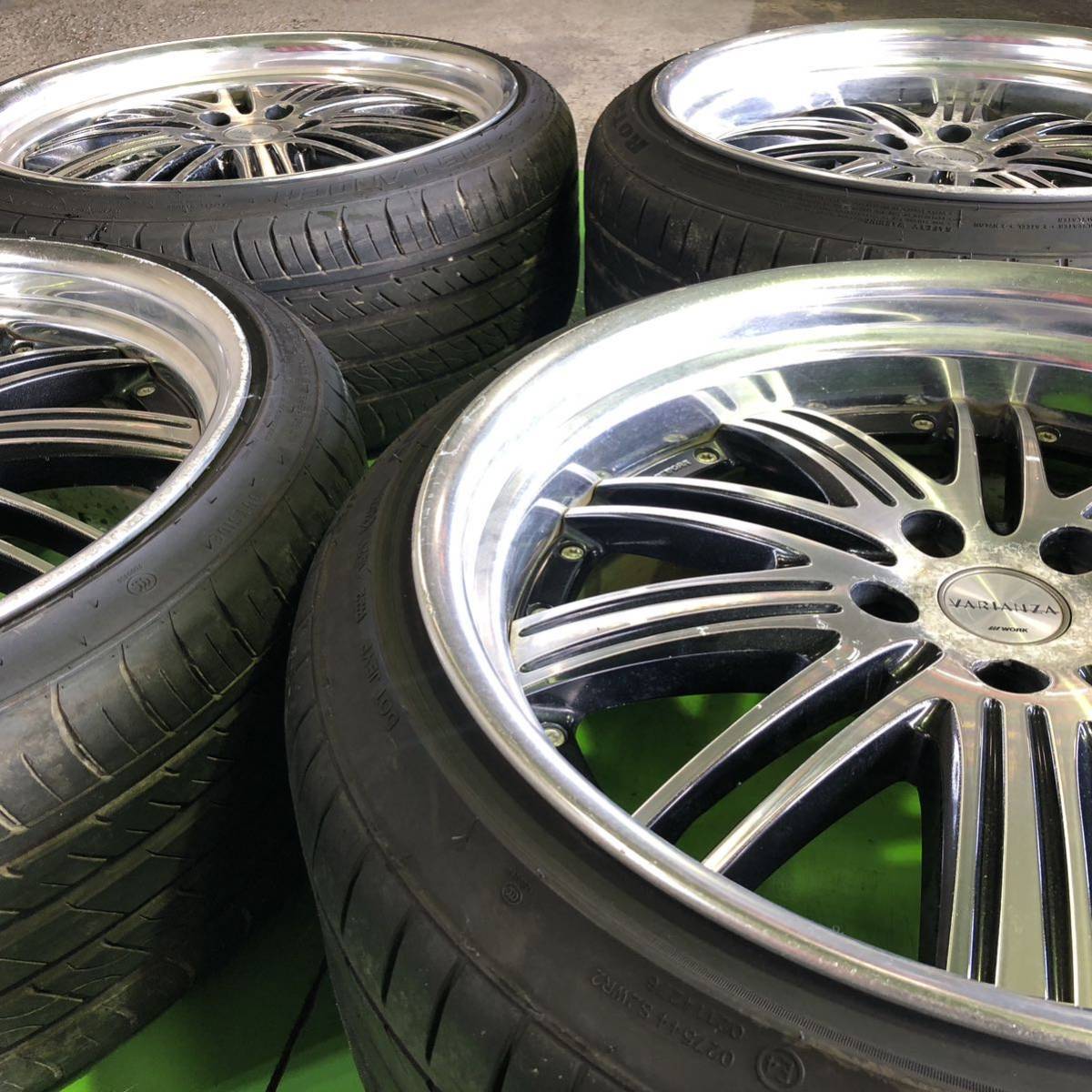 NT261 中古 WORK VARIANZA ワーク ヴァリアンツァ VRF-SR ホイール 20×9.5J +44 20×10.5J +34 PCD 114.3 タイヤ 235/35R20 245/35R20 4本_画像6