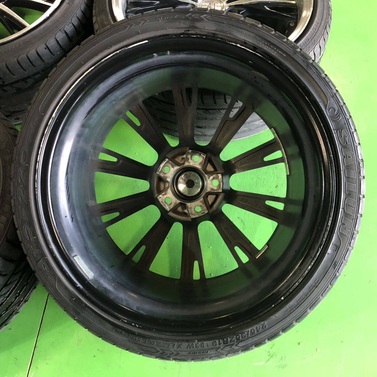 NT103 中古 ANHELO KLEITOS アネーロ クレイトス ホイール 19×8.5J +35 19×9.5J +45 PCD 114.3 タイヤ 245/35R19 4本【ソアラUZZ40】_画像8