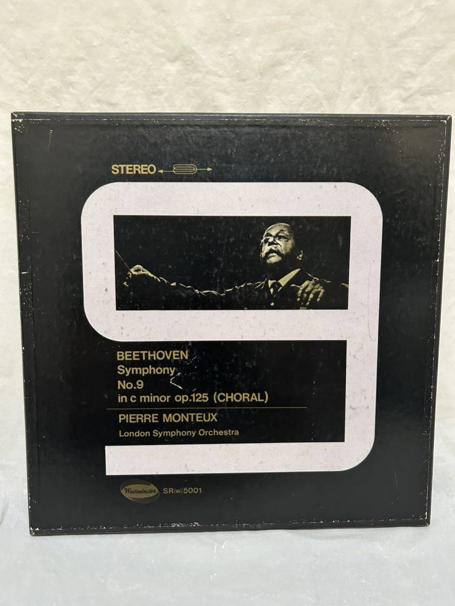N352◎LP レコード BOX ミニLP付 非売品/BEETHOVEN ベートーヴェン/ピエール・モントゥー/交響曲 第九番 二短調 作品,125 合唱つき/SR 5001_画像1