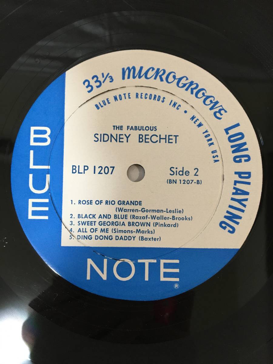 〇N617〇LP レコード BLUENOTE ブルーノート SIDNEY BECHET The Fabulous US盤 重量盤180g 両面 RVG 耳 刻印 BLP1207_画像6