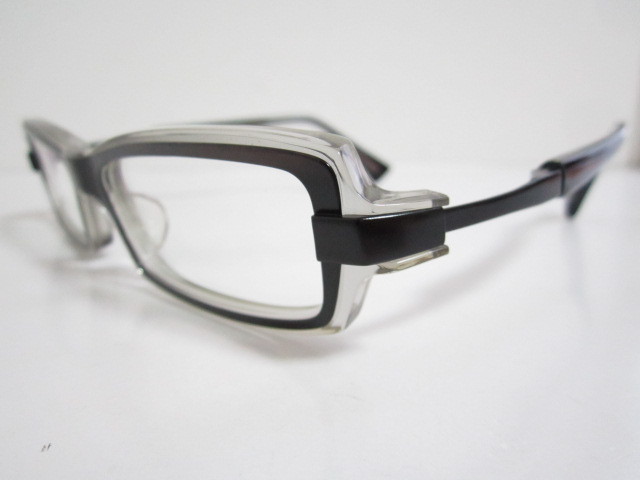 籠◆希少　入手困難　ICON　401　2146　Hand Made　アイコン　スクエア型　クリアｘブラック系　眼鏡　程度良品_画像6