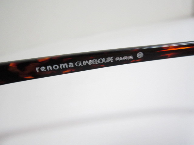 04◆ビンテージ　レトロ　　renoma　GUADELOUPE　PARIS　20-031　レノマ　ウェリントン型　鼈甲柄系　サングラス　眼鏡　程度良品_画像4