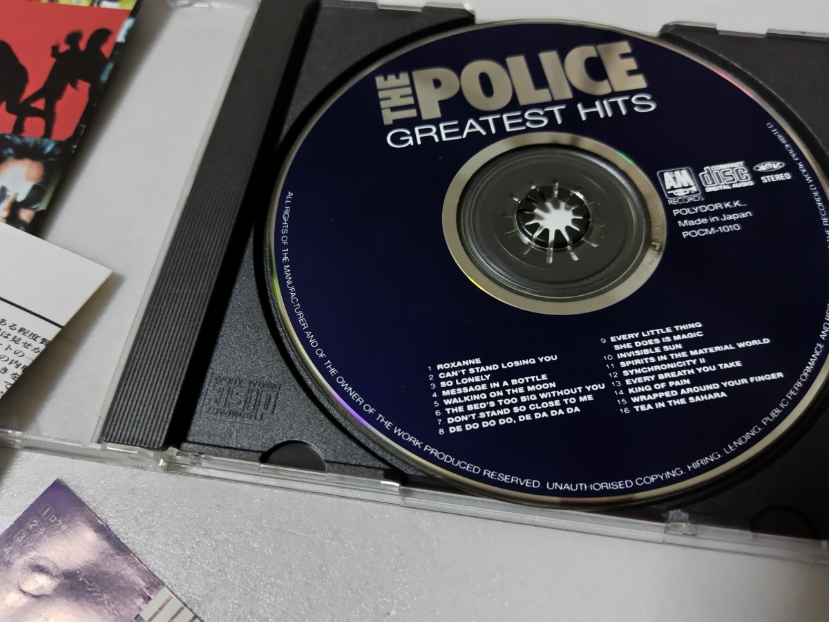 中古CD THE POLICE グレイテストヒッツ ポリス 和訳あり 帯付き 長期自宅保管 キズ汚れあり_画像4