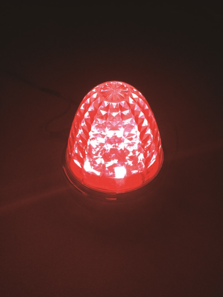 LSL-203R　レッド　赤　8個　激光　JB　メッキ　レトロ　デコトラ　アート　LEDクリスタルHPマーカー　LEDバスマーカーランプ　12V/24V_画像9