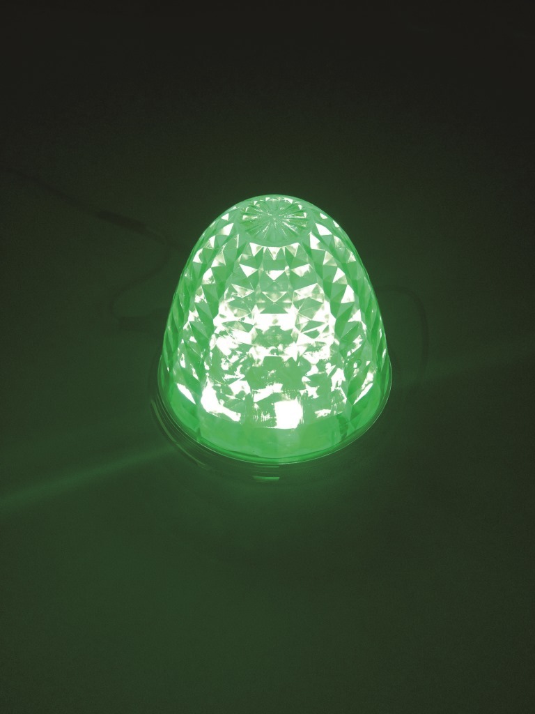 LSL-204G　10個　グリーン　緑　激光　JB　メッキ　レトロ　デコトラ　アート　LEDクリスタルHPマーカー　LEDバスマーカーランプ12V/24V_画像9