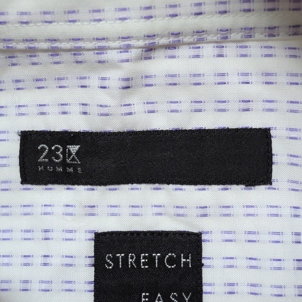 ニジュウサンク 23区 半袖シャツ サイズ46 XL 白 メンズ 夏物 トップス_画像3