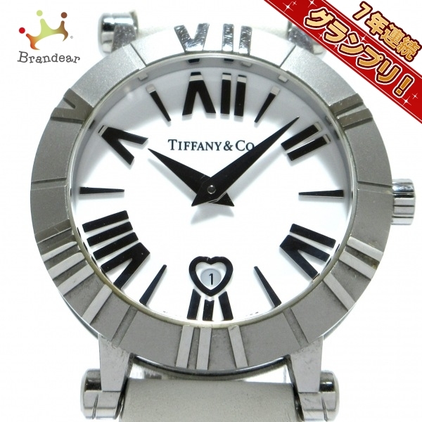 TIFFANY&Co.(ティファニー) 腕時計 アトラスラウンド Z1300.11.11A20A41A レディース SS/革ベルト 白