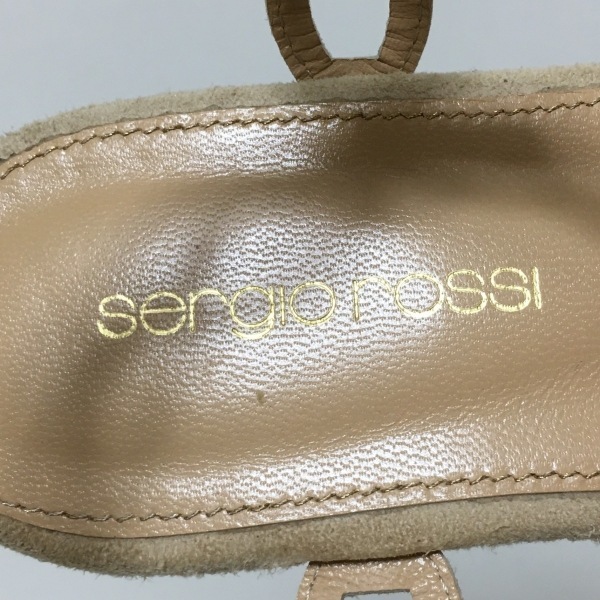 セルジオロッシ sergio rossi サンダル 36 - スエード×ラインストーン ベージュ レディース ラインストーン 靴_画像5