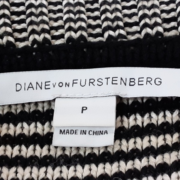 ダイアン・フォン・ファステンバーグ DIANE VON FURSTENBERG(DVF) カーディガン サイズP M - 白×黒 レディース 長袖/ロング丈 トップス_画像3