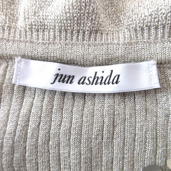 ジュンアシダ JUN ASHIDA 半袖セーター サイズM - シルバー レディース スパンコール トップス_画像3