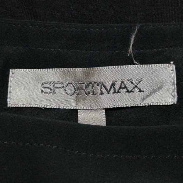 スポーツマックス SPORTMAX サイズS - 黒 レディース 七分袖/ミニ 美品 ワンピース_画像3