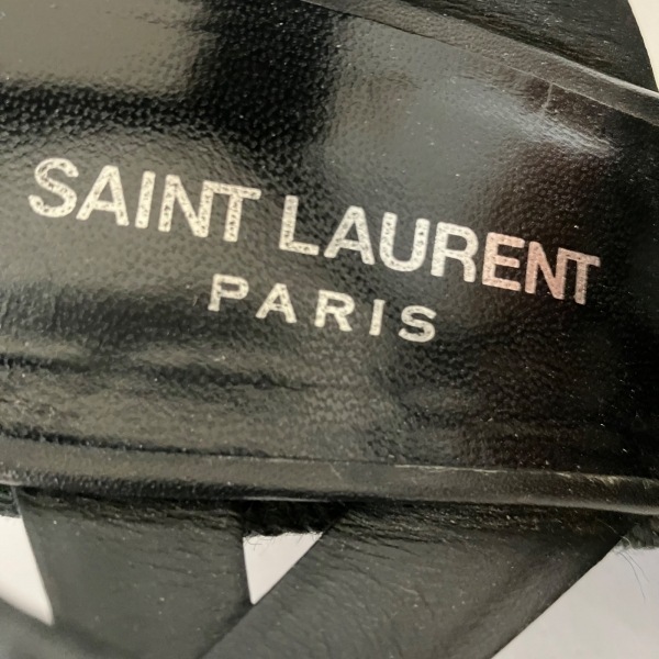サンローランパリ SAINT LAURENT PARIS サンダル 36 1/2 - レザー 黒 レディース ウェッジソール 靴_画像5