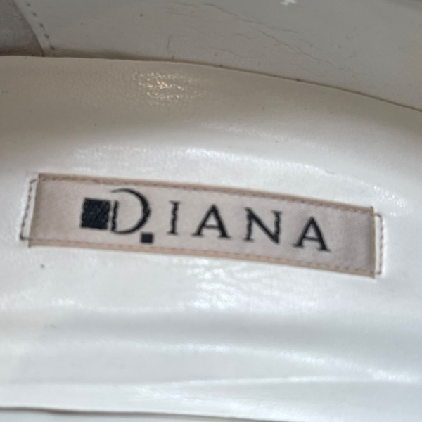 ダイアナ DIANA パンプス 24 - スエード×レザー ダークネイビー×白 レディース リボン 靴_画像5
