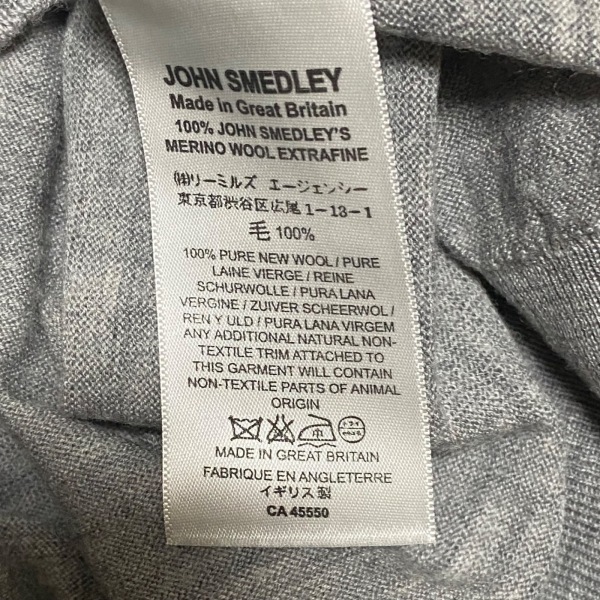 ジョンスメドレー JOHN SMEDLEY 長袖カットソー サイズM - グレー レディース Vネック/ニット トップス_画像4